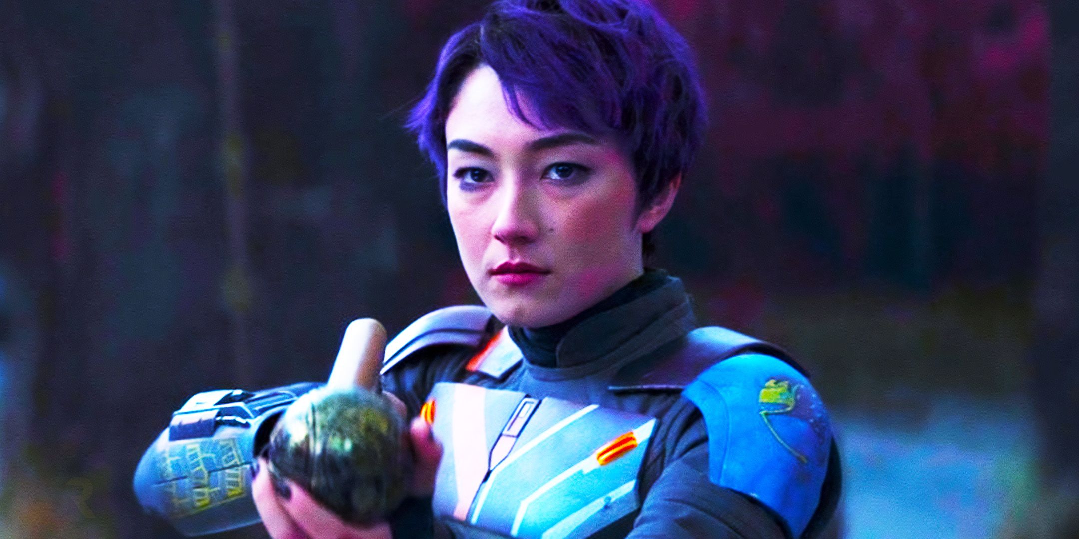 Sabine Wren holding up the map in Ahsoka