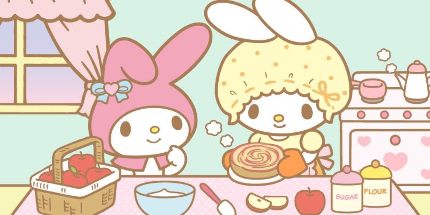 My Melody con sua madre mentre cucinano insieme