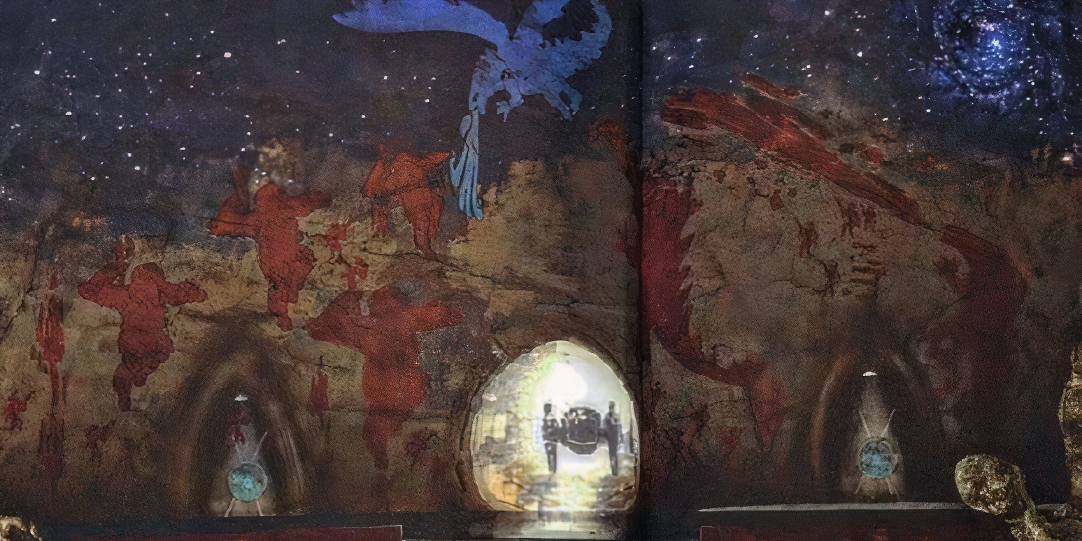 Unused SpaceGodzilla mural from Godzilla vs. Kong art book