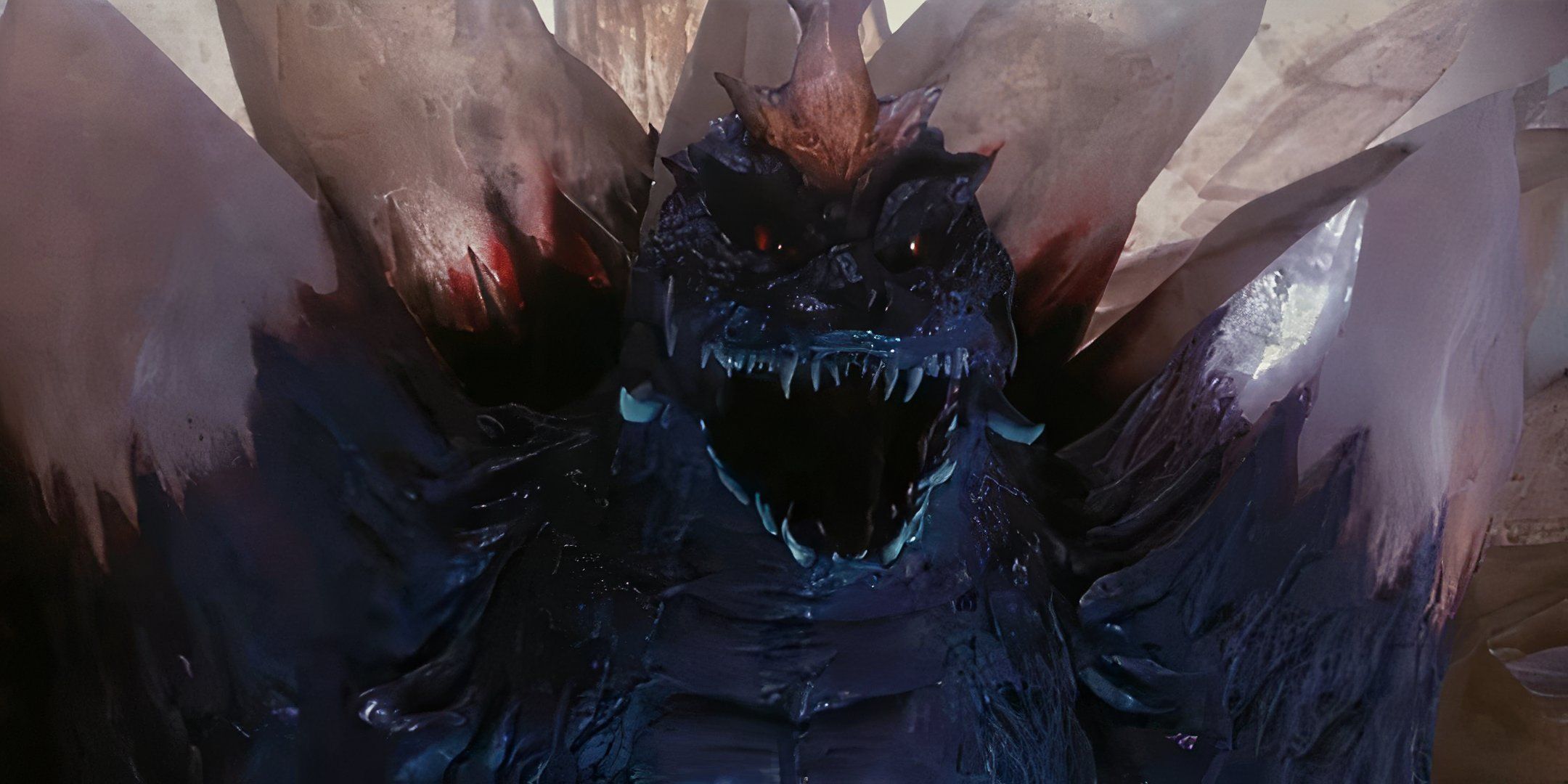 A roaring SpaceGodzilla