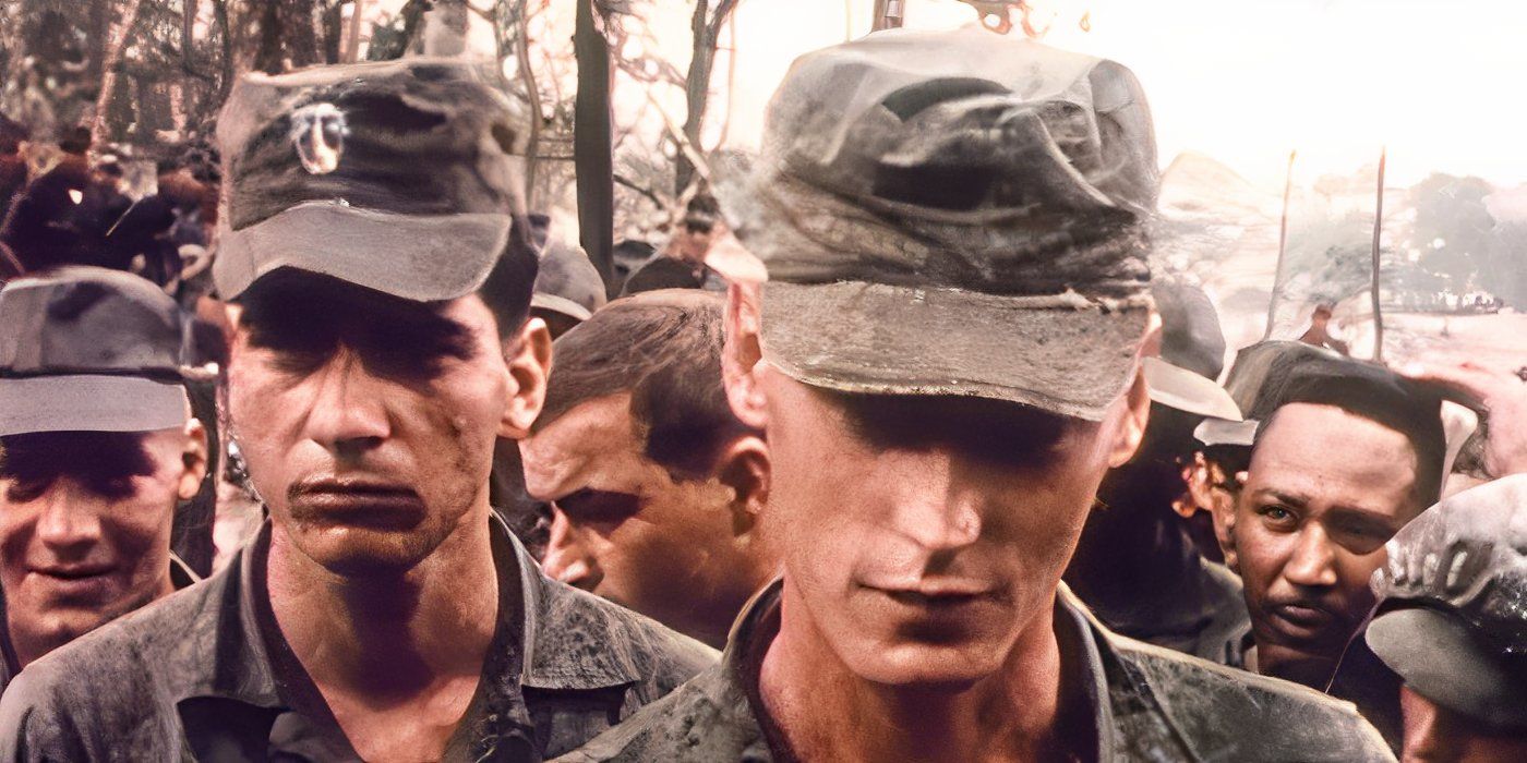 Marines standing in a forest in Dear America: Letters Home From Vietnam (1987)