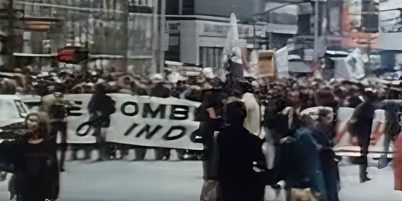 People protest against the Vietnam War in Vietnam: The Ten Thousand Day War (1980)