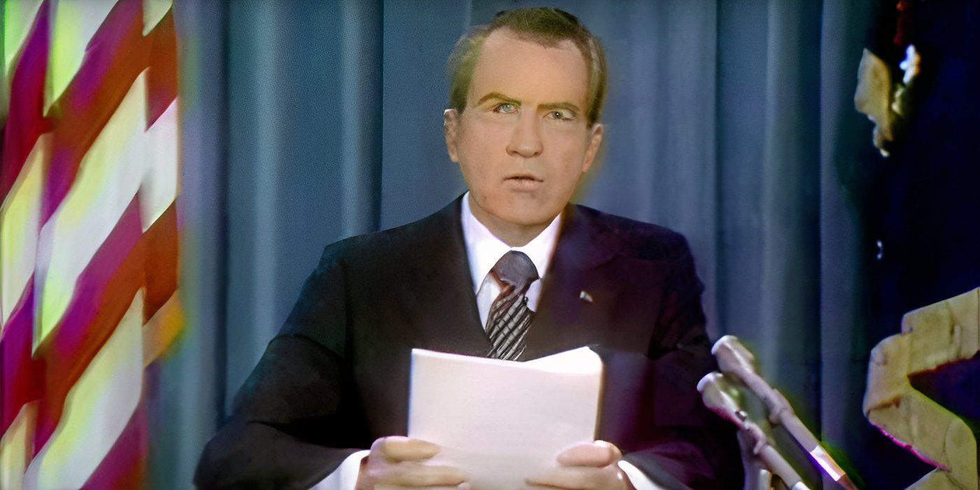 President Nixon giving a speech in Last Days in Vietnam (2014)