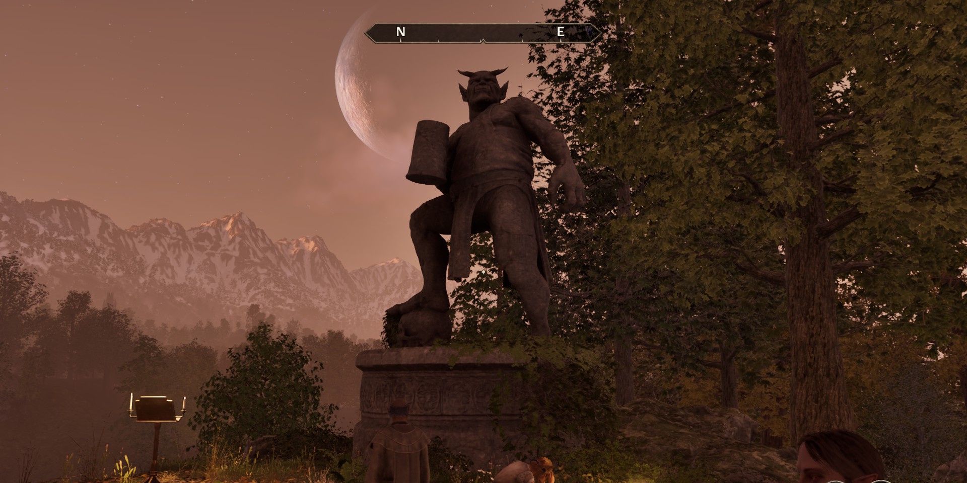 Shrine of Sanguine at dusk in Oblivion Remastered
