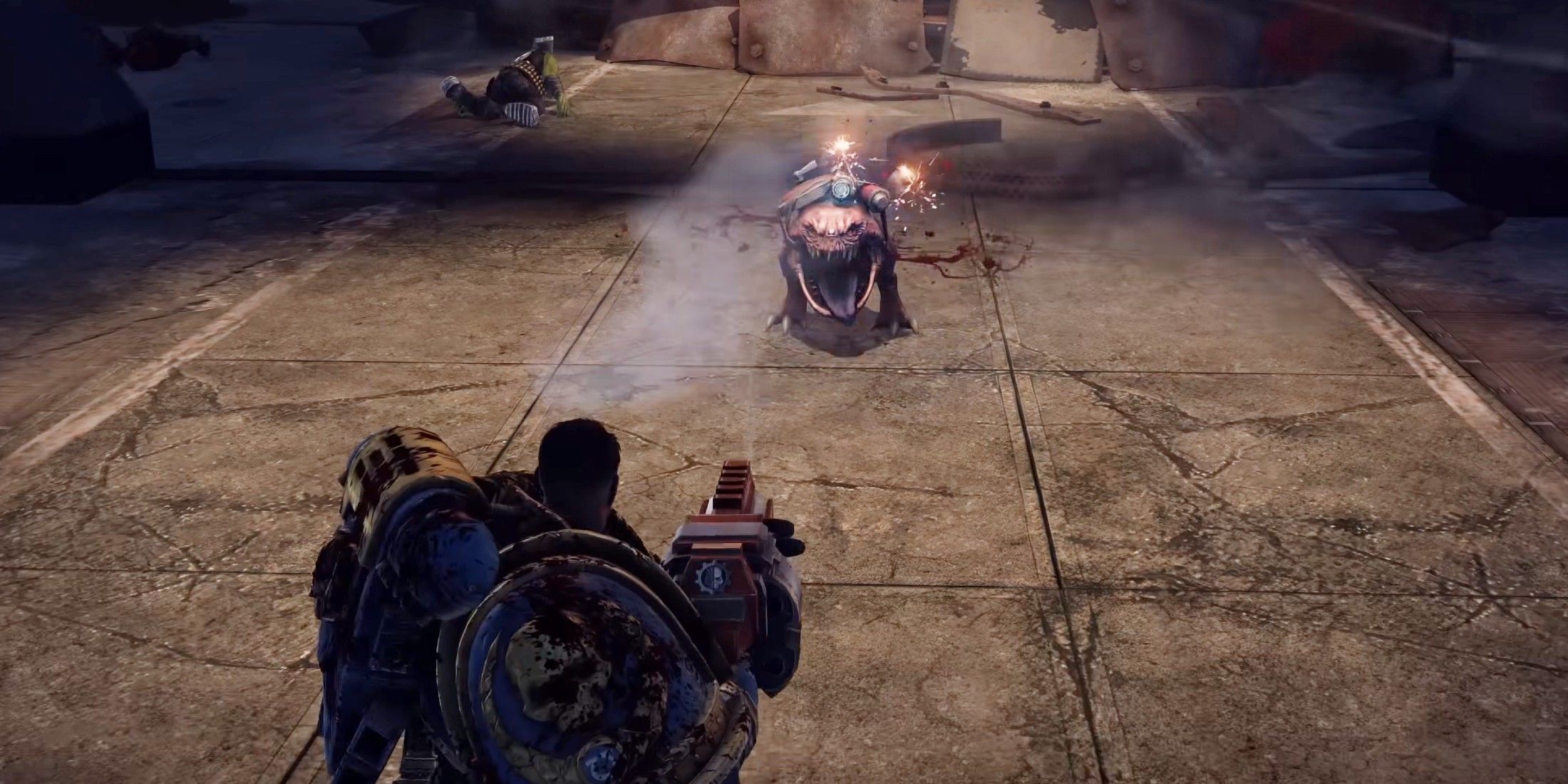 Space Marine – Master Crafted Edition Screenshot Showing Titus Fighting an Enemy