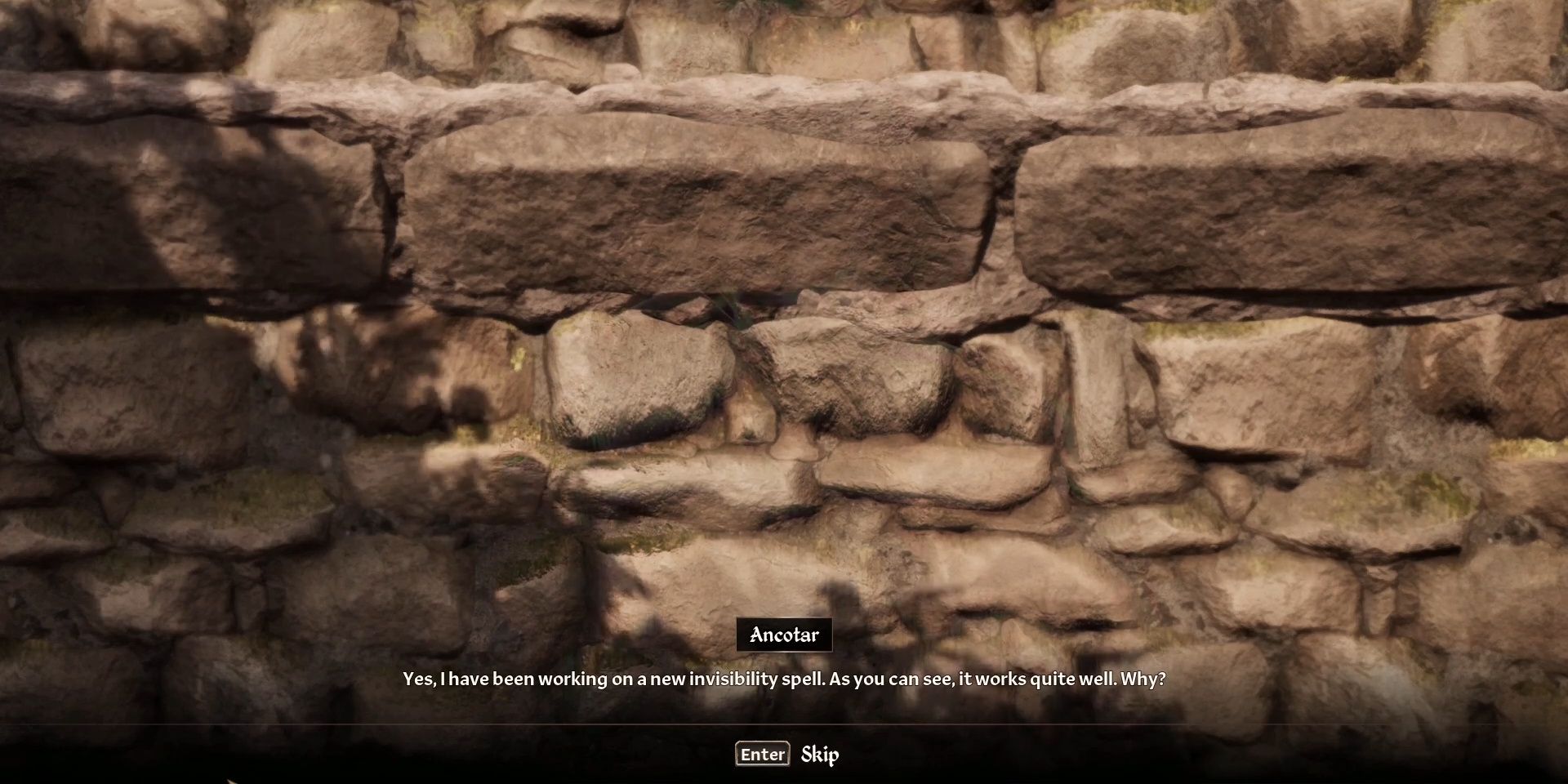 Speaking with the invisible Ancotar during Zero Visibility in Oblivion Remastered