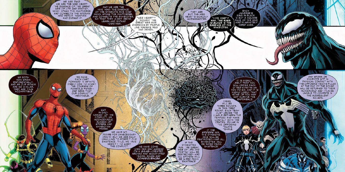 spider-verse-vs-venomverse-rules-laid-out Demorou 41 anos, mas a Marvel está resolvendo o debate do Homem-Aranha vs Venom