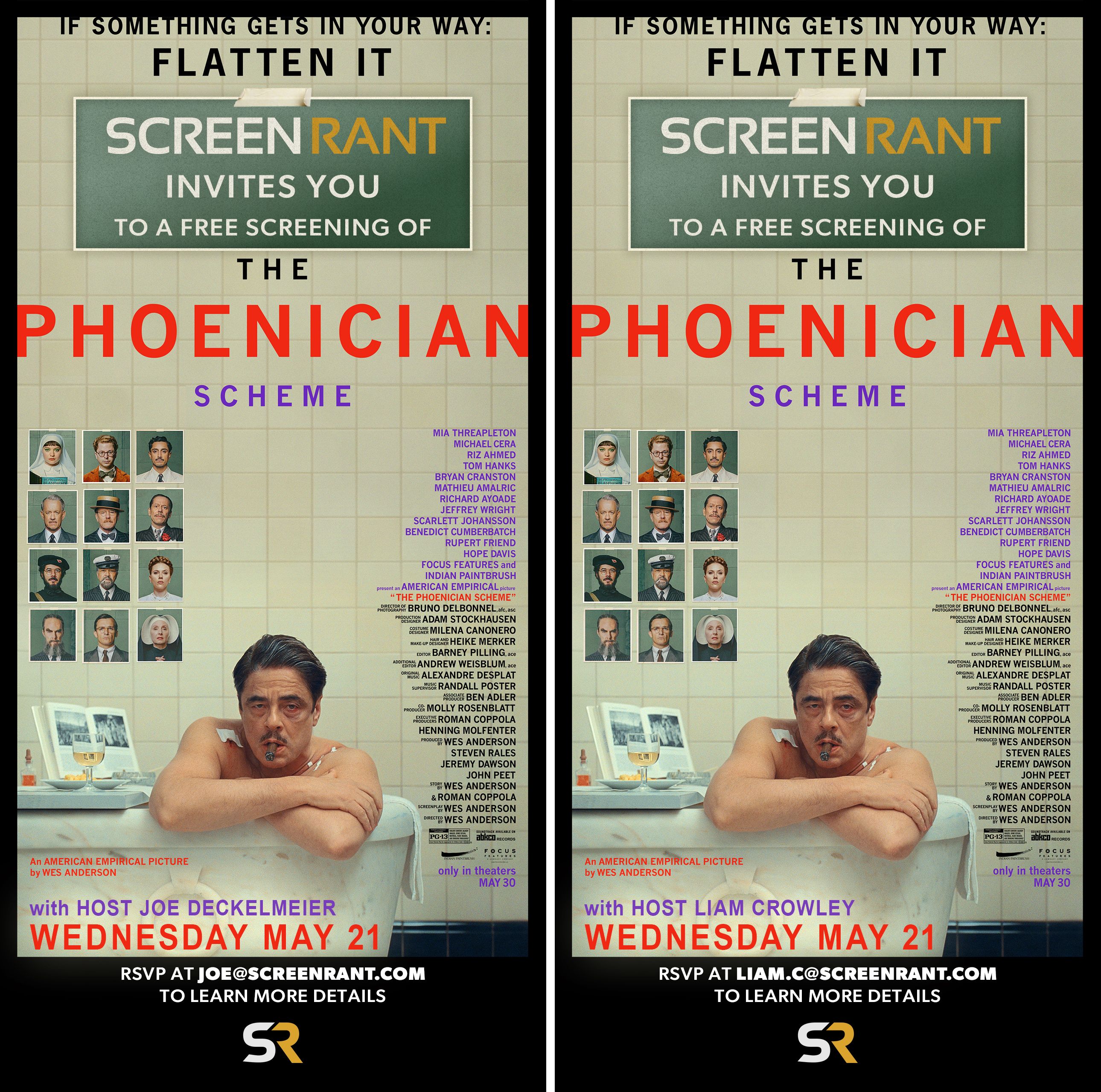 SR Events - The Phoenician Scheme Screening