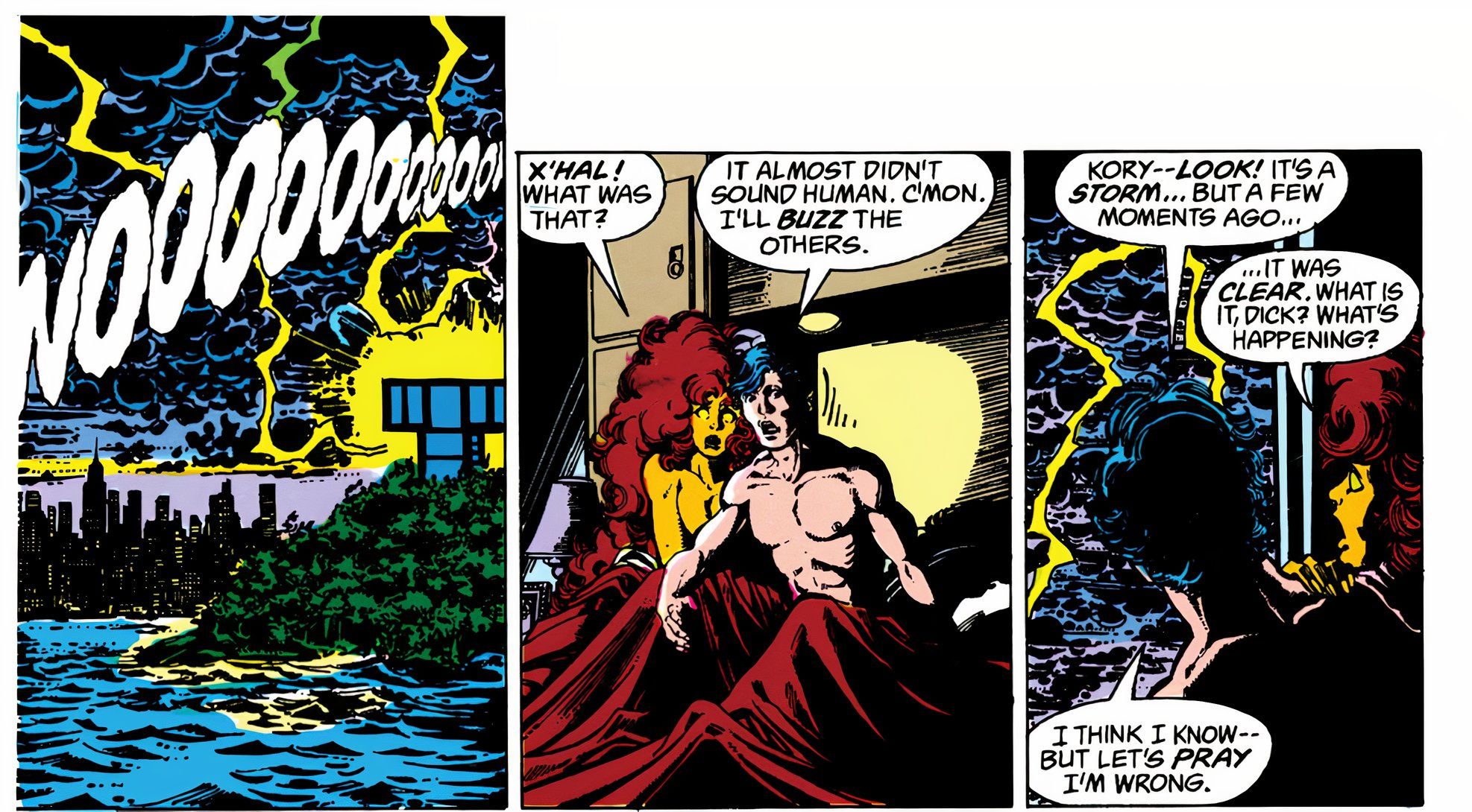 Starfire and Nightwing in Bed Together DC