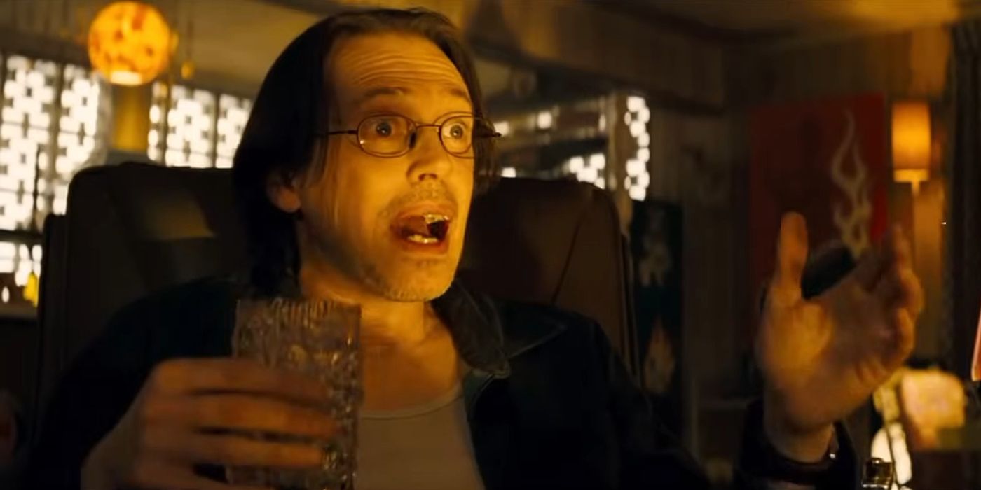 Steve Buscemi as James Mac McCord looking excited in The Island