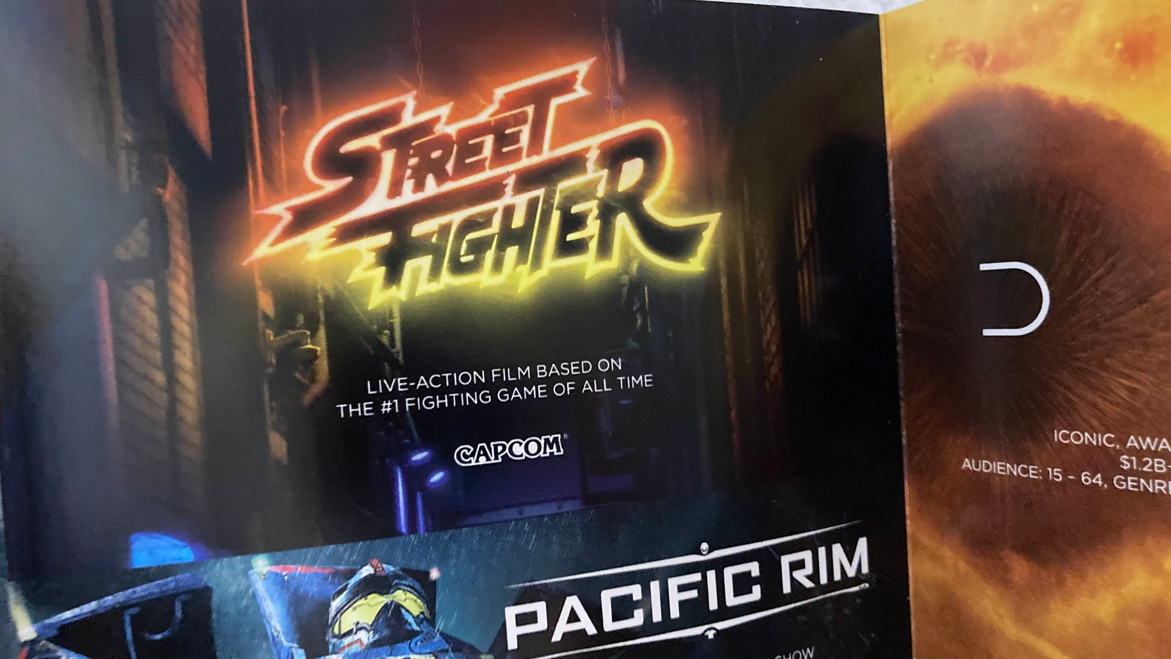 Street Fighter movie logo shown at the Licensing Expo in Las Vegas