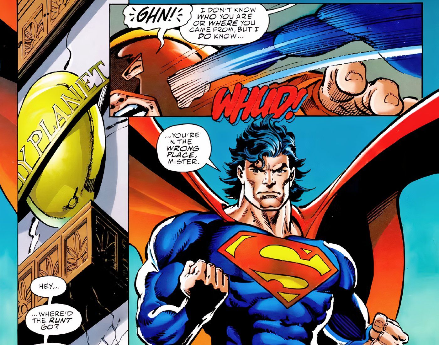 superman-punches-juggernaut-out-marvel-dc Esta luta Juggernaut vs Superman fará você desejar um crossover de filme