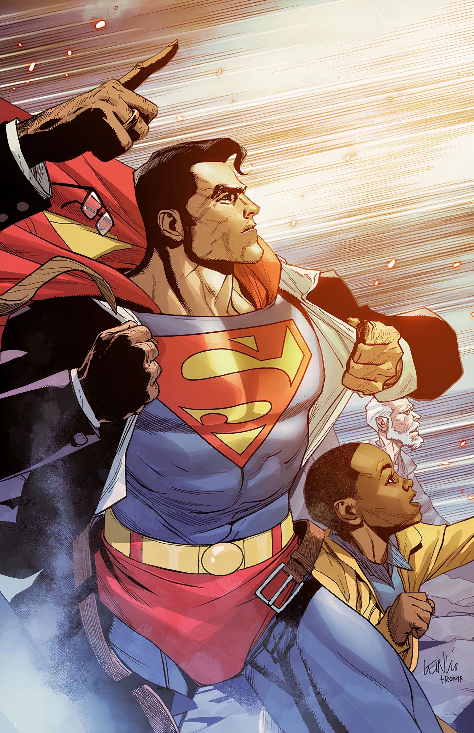 Superman Unlimited #3 variant cover shirt rip