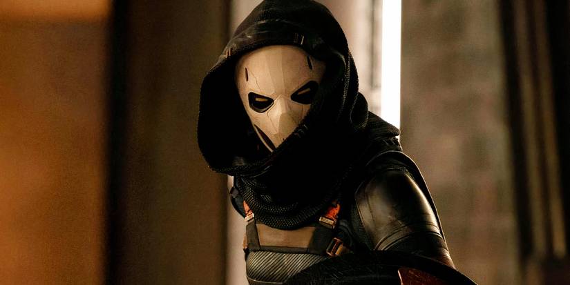 Taskmaster looking toward the camera in Thunderbolts* (2025)