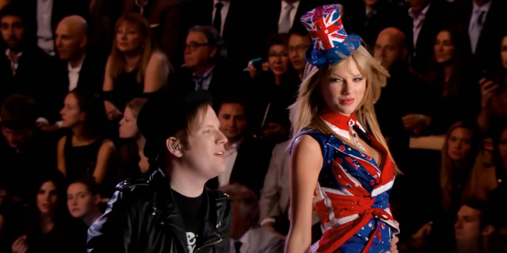 Taylor Swift and Patrick Stump from Fall Out Boy at the 2013 Victoria's Secret Fashion Show