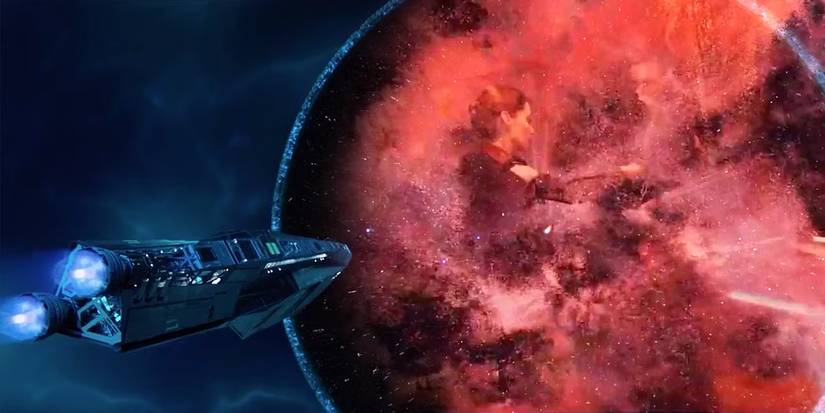 The Expanse Martian Ship Entering Laconian Ring