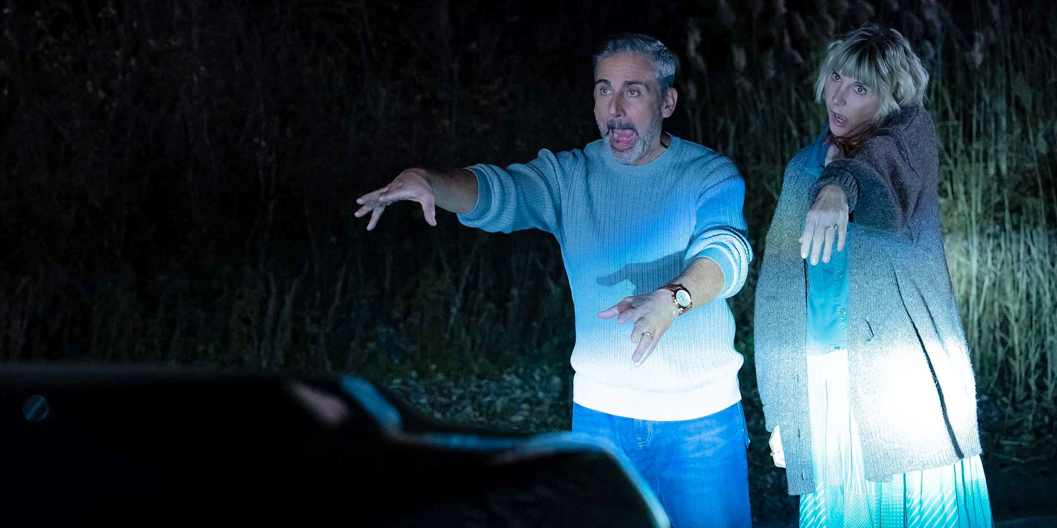 Anne (Kerri Kenney) and Nick (Steve Carell) playing foolishly in The Four Seasons Season 1