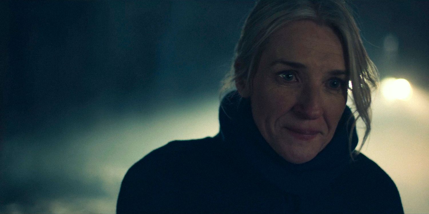 Naomi (Ever Carradine) with tears in her eyes in The Handmaid's Tale Season 6 Ep 10