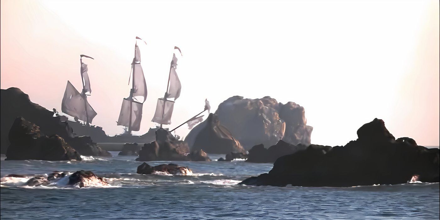 The Inferno sails away at the end of The Goonies