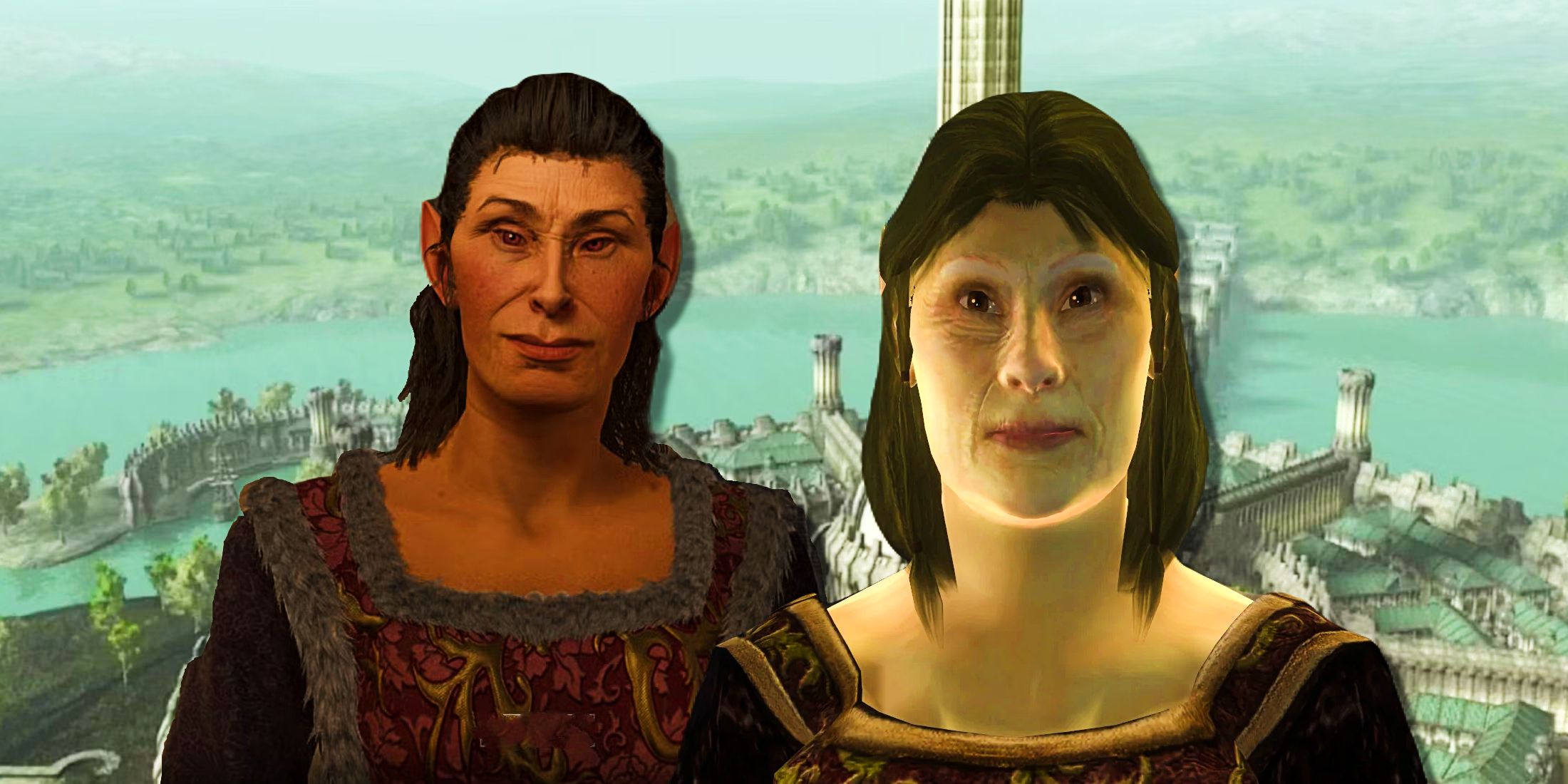 The original and Oblivion Remastered versions of Aurelinwae.