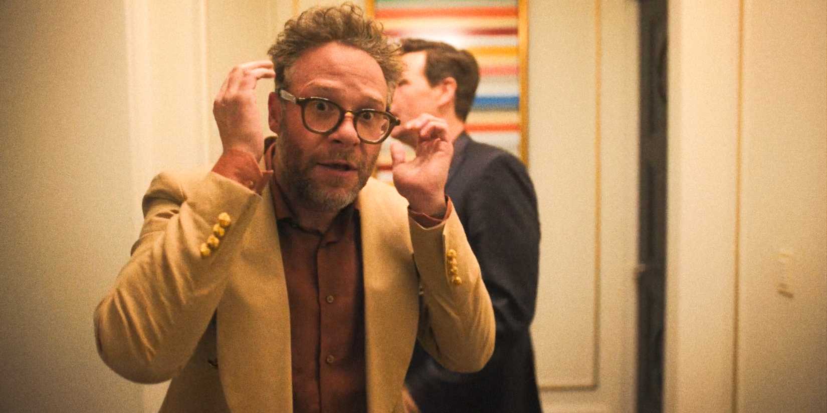 Matt (Seth Rogen) high and disoriented in The Studio Season 1 Episode 9