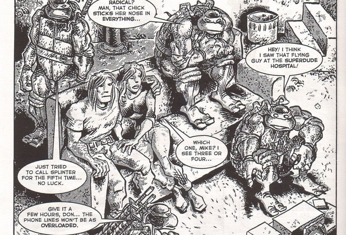 the-teenage-mutant-ninja-turtles-with-casey-jones-and-april-o-neil-in-tmnt-4 Após mais de 20 anos de espera, uma das séries perdidas da TMNT está finalmente ressurgindo
