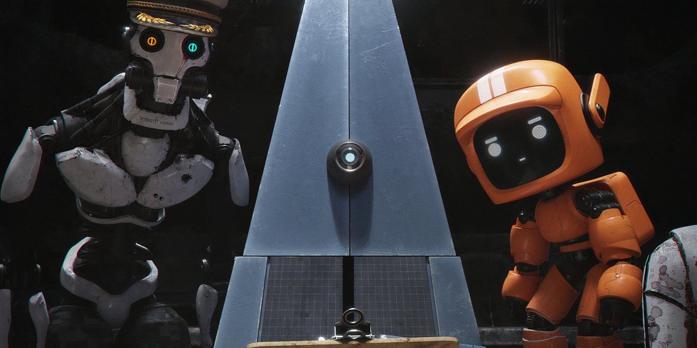 The three robots in Love, Death + Robots' Exit Strategies