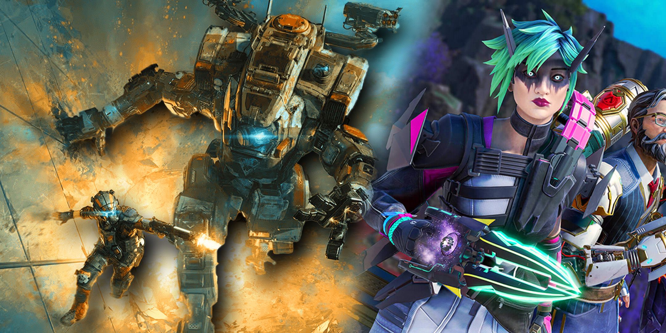 Titanfall 3 and Apex Legends characters side by side.