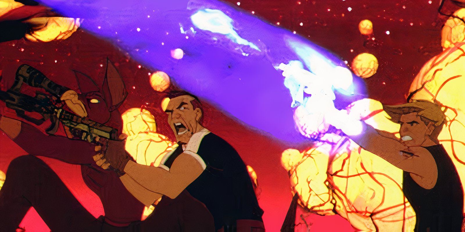 Cale, Korso and Sтιтh fight the Drej in тιтan A.E. (2000)