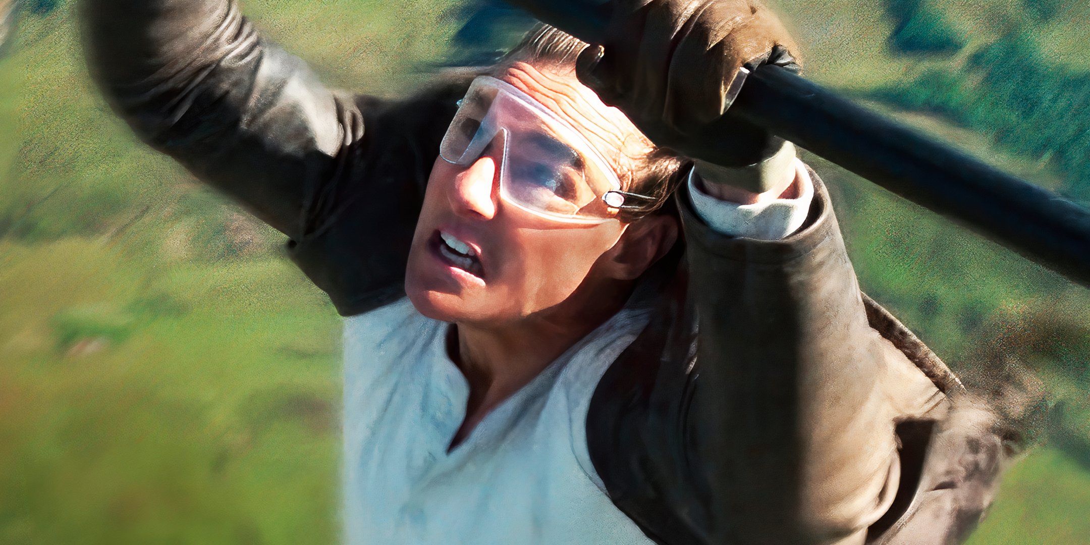 Tom Cruise hanging off a plane in Mission: Impossible - The Final Reckoning