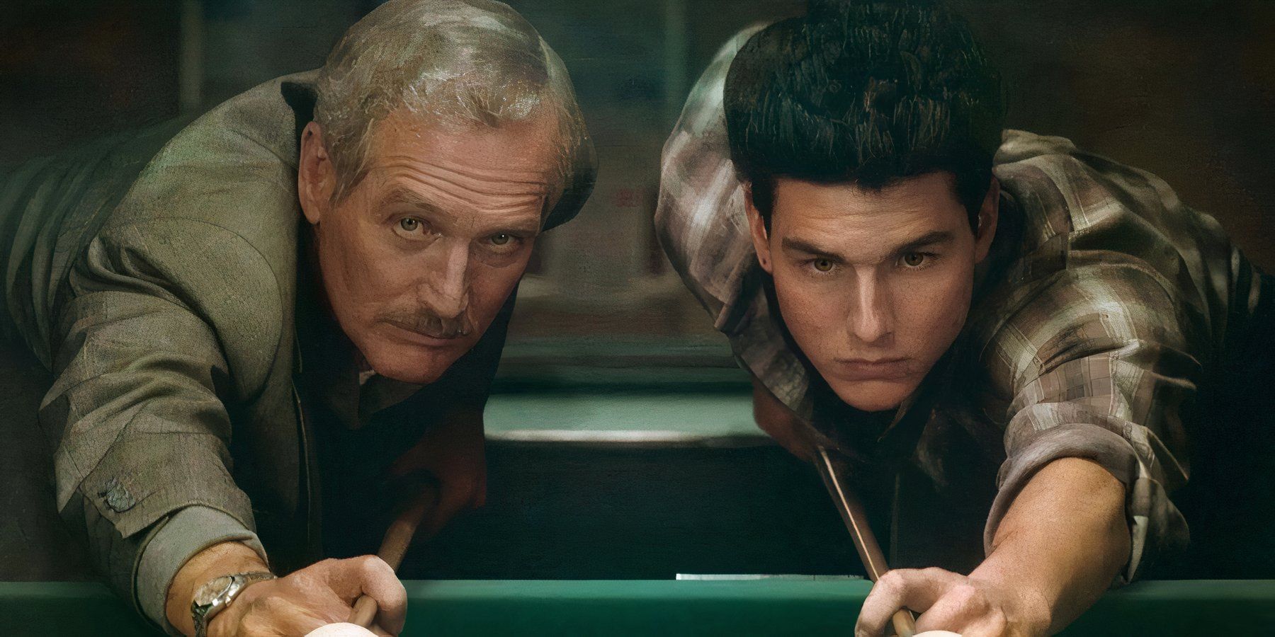 Tom Cruise and Paul Newman play pool in The Color of Money