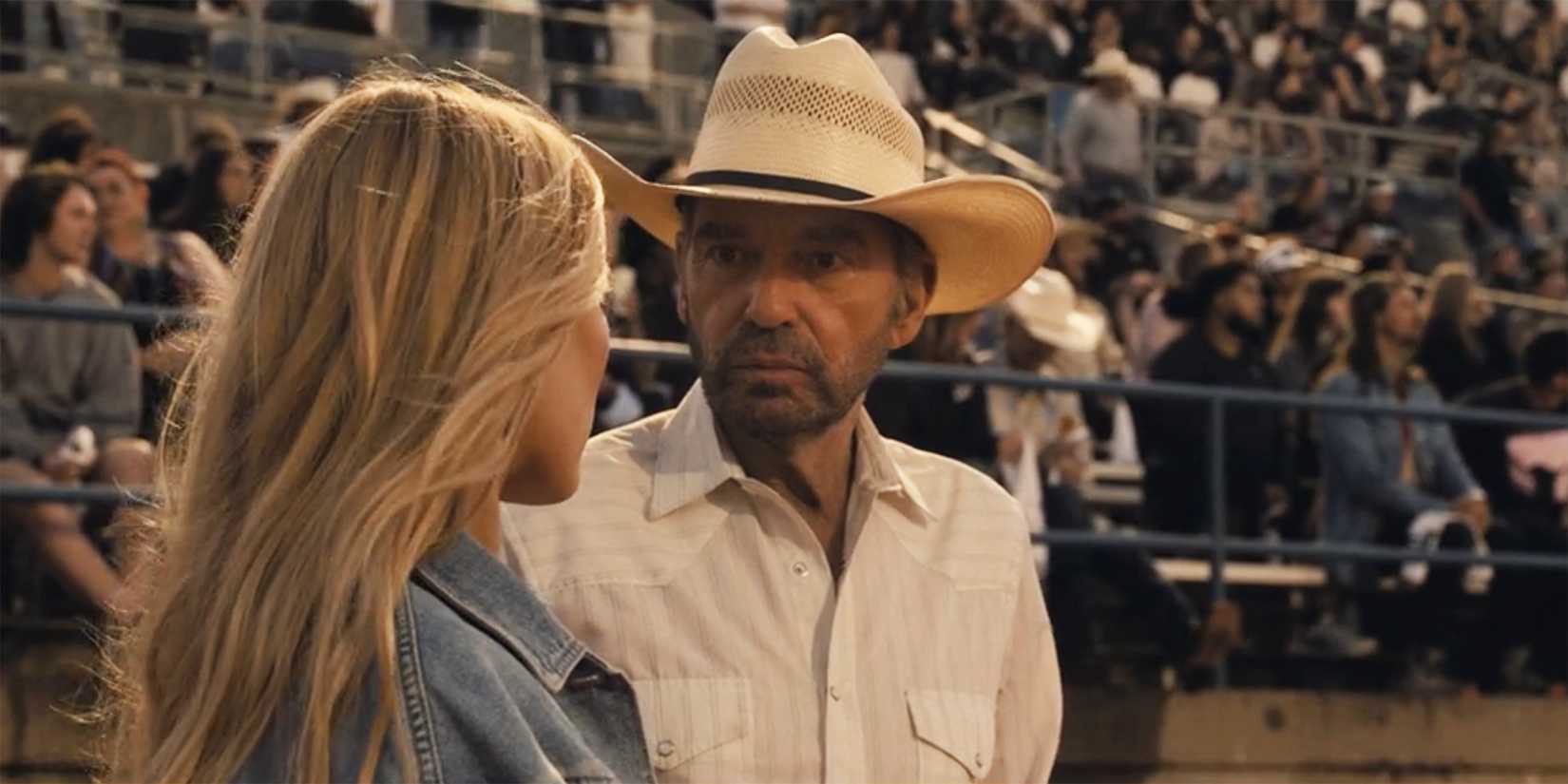 Tommy stares at Ainsley in Landman