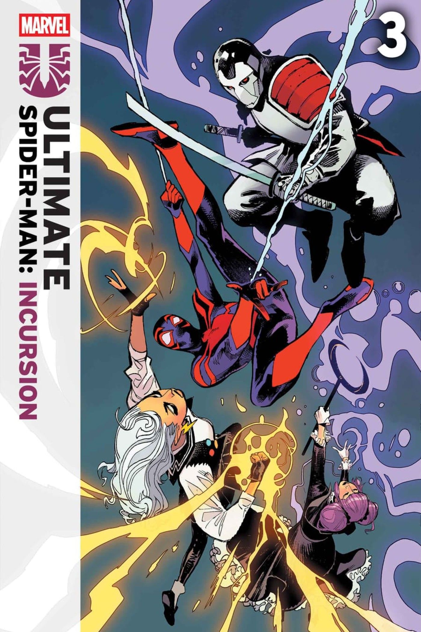 Copertina di Ultimate Spider-Man: Incursion #3 disegnata da Sara Pichelli