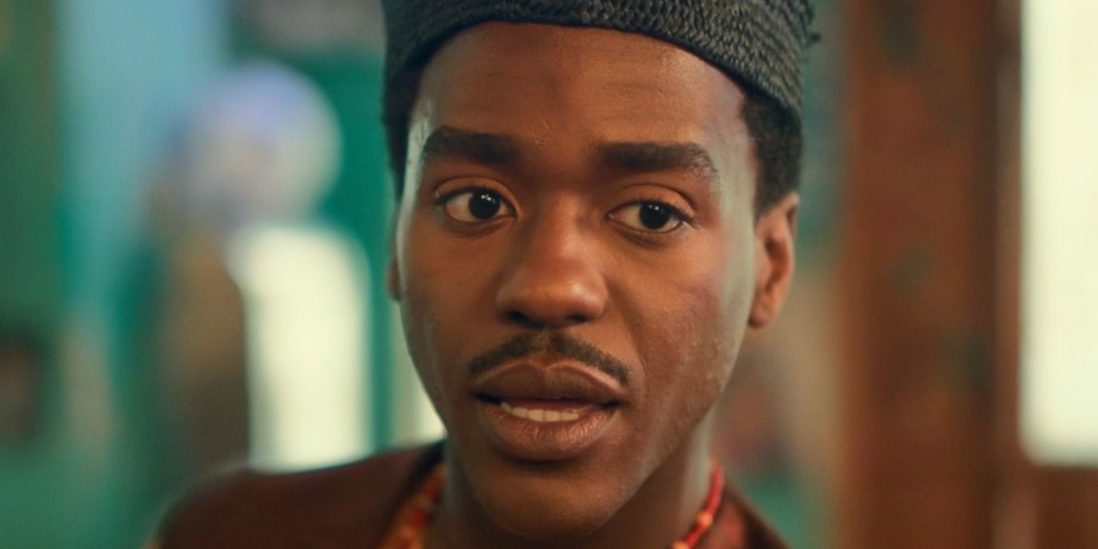 Ncuti Gatwa looking confused as the Fifteenth Doctor in Doctor Who