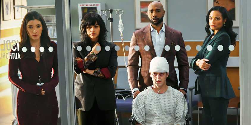 Dr. Sasha Lubbock, Dr. Ingrid Derian, Dr. John Watson, Dr. Adam Croft and Dr. Mary Morstan in the Watson finale