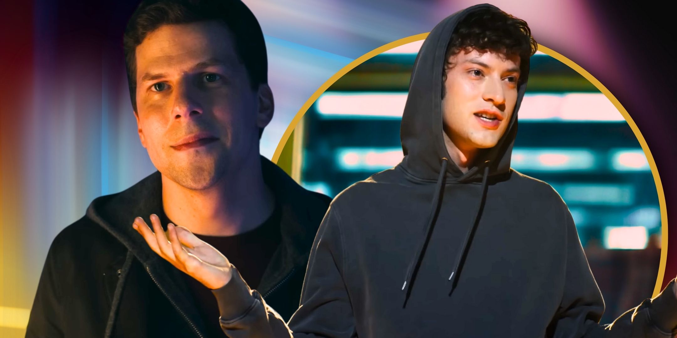 Jesse Eisenberg and Dominic Sessa in Now You See Me 3