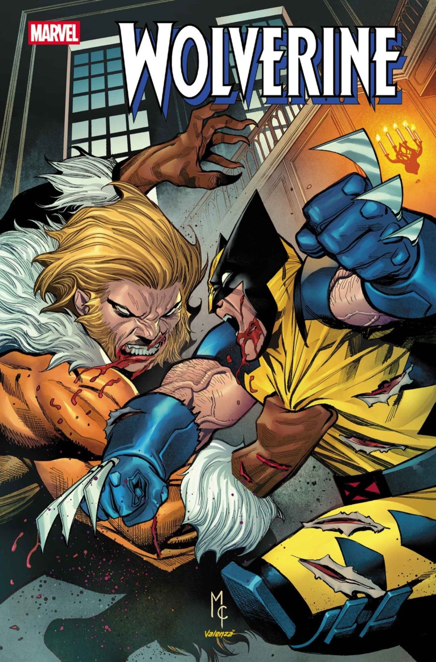 Copertina Wolverine #11 con Sabretooth e Wolverine in battaglia