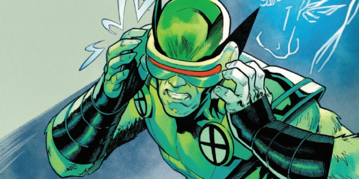 x-men combine powers using the super-adaptoid, including cyclops and wolverine, to fight godzilla 4