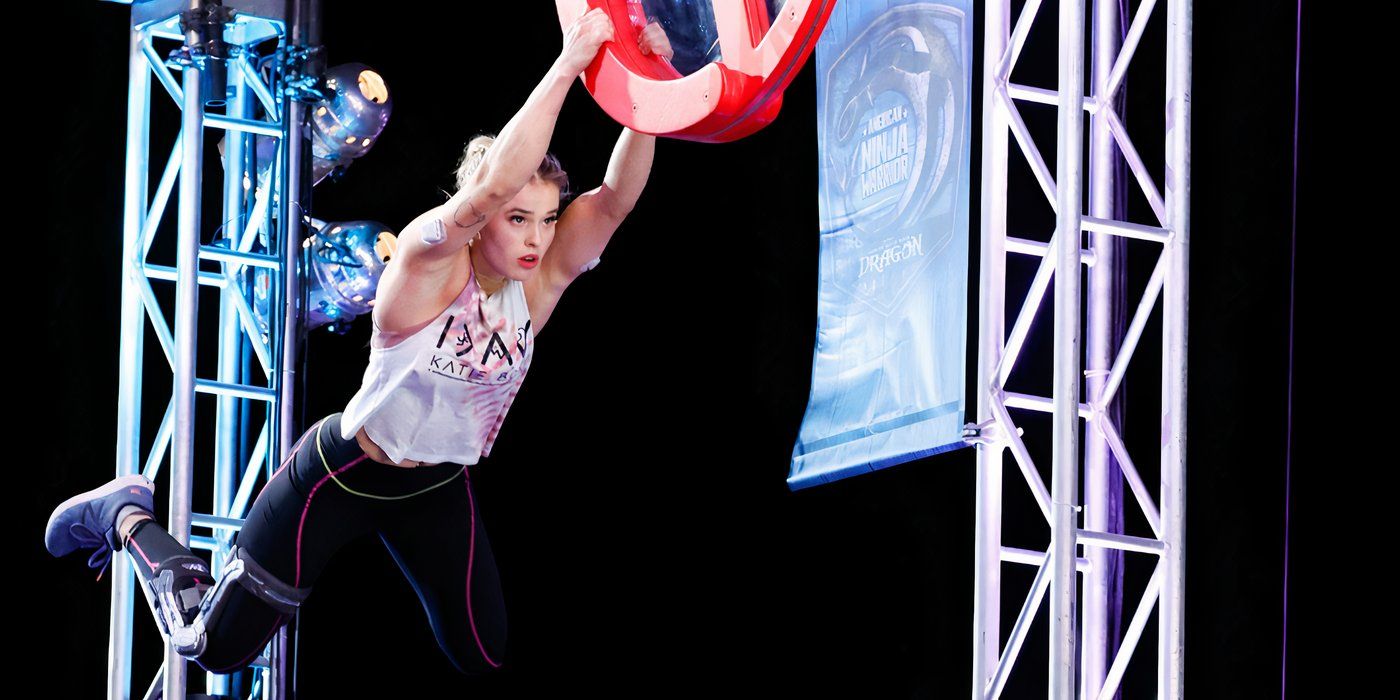American Ninja Warrior Katie Bone on the course.