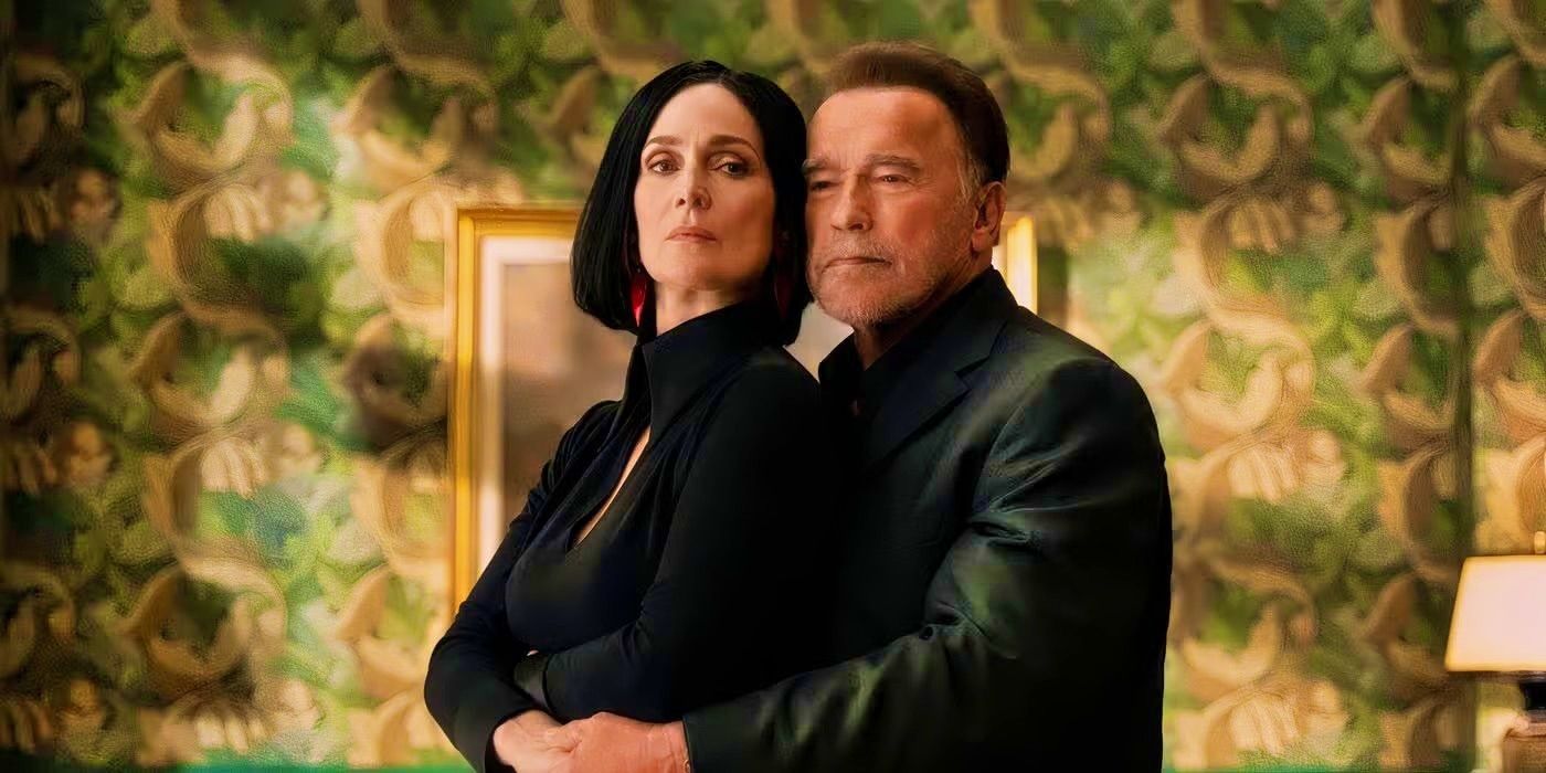 Arnold Schwarzenegger and Carrie-Anne Moss in FUBAR season 2
