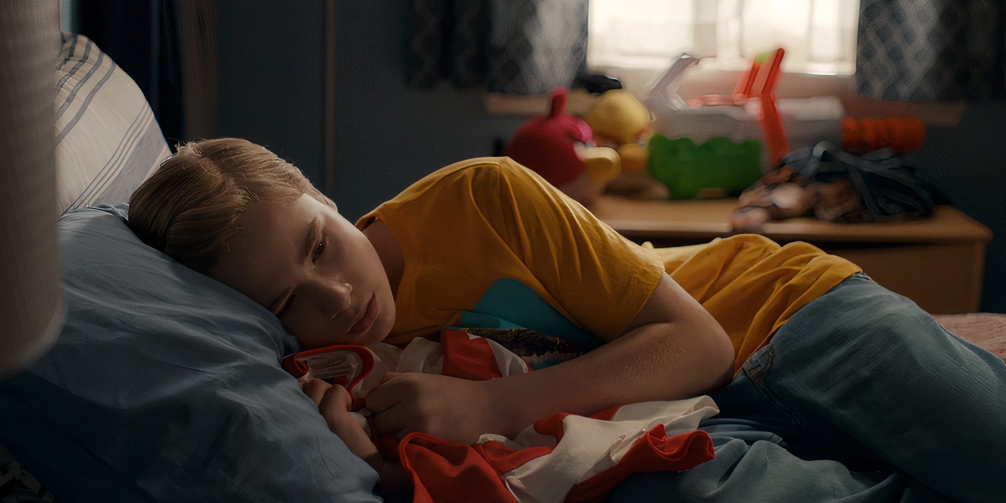 Austin crying with a jersey in Ginny & Georgia season 3