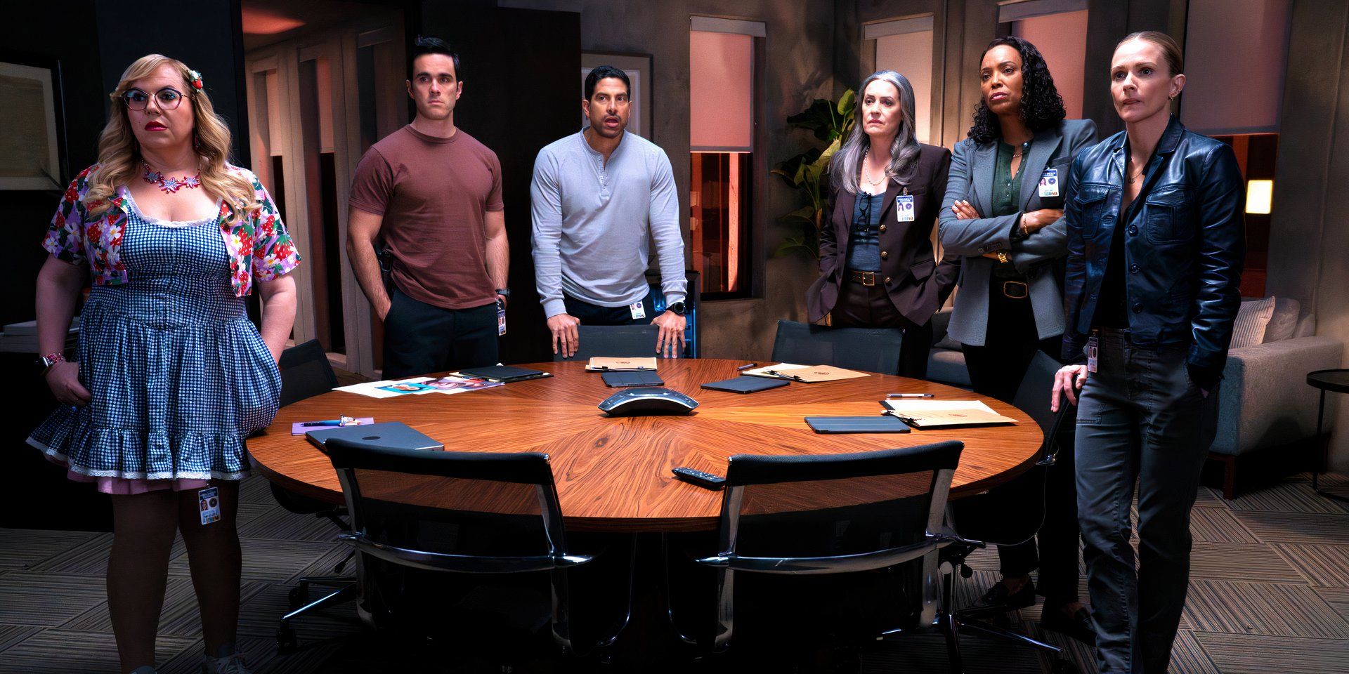 BAU around round table Criminal Minds Evolution season 3