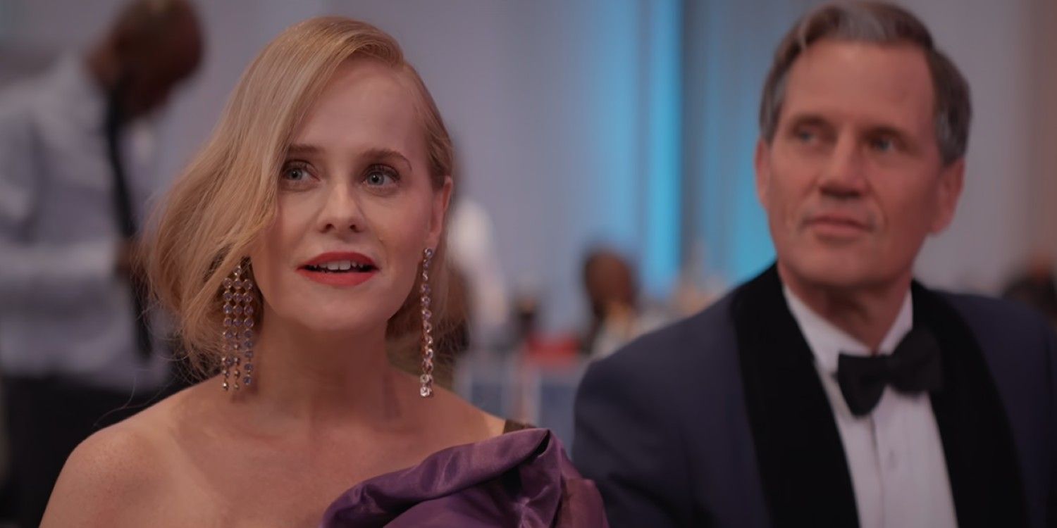 Jenny Stead as Sister Barb and Langley Kirkwood as Dr. Evans in Baby Farm