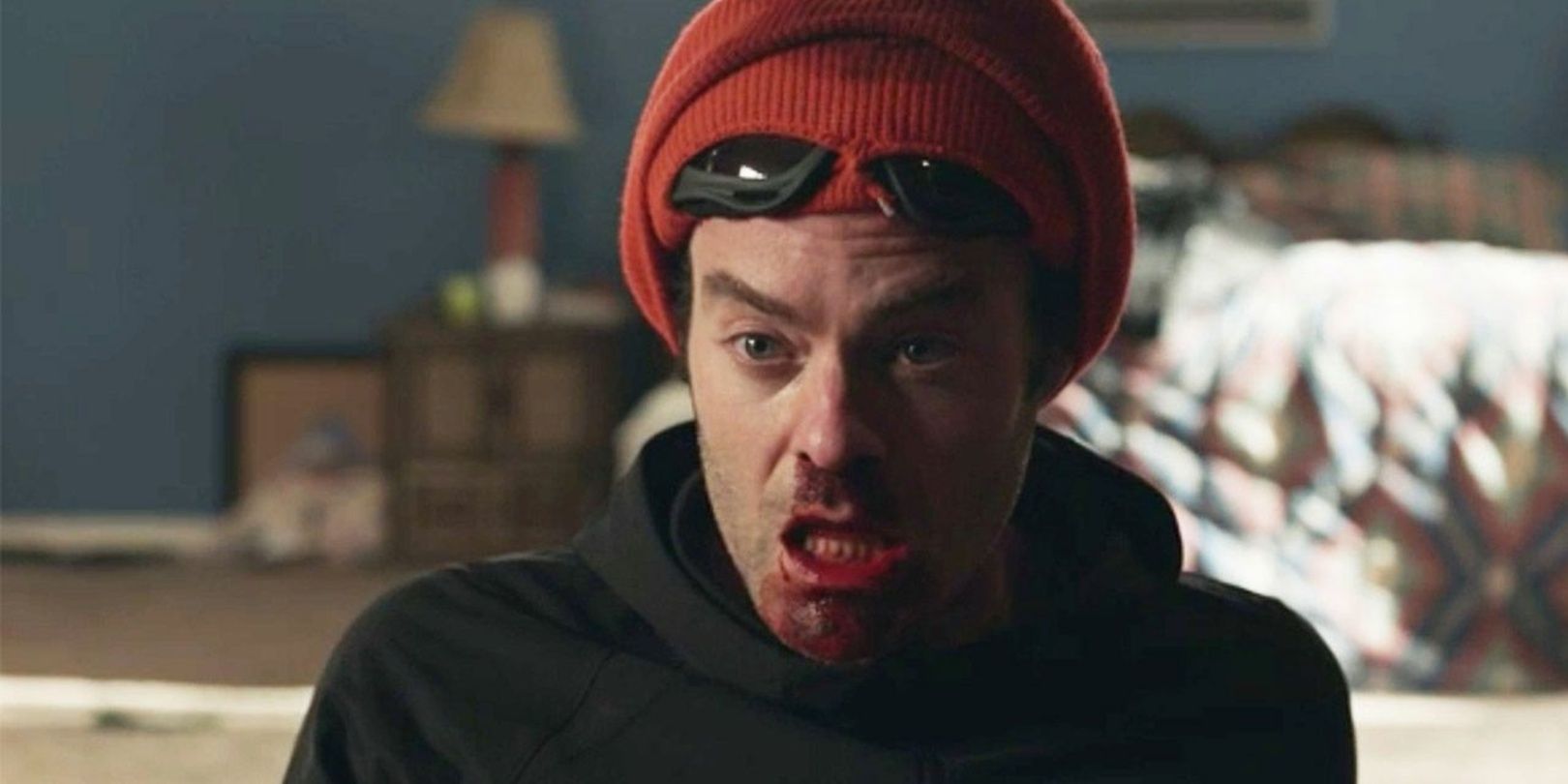 Bill Hader covered in blood in Barry