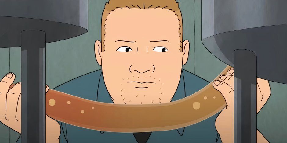 Bobby looking at a pipe in King of the Hill reboot
