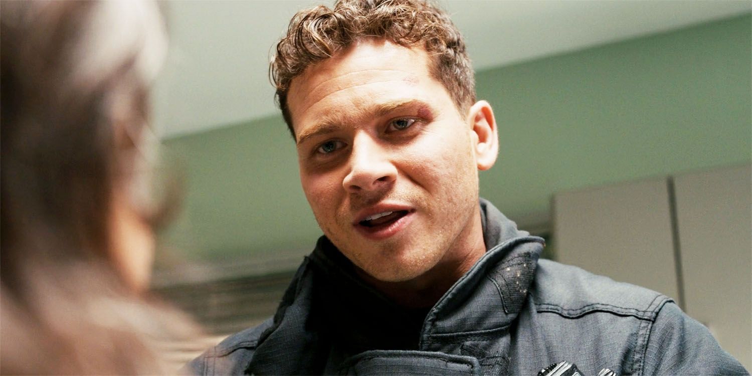 Buck looking at someone in 9-1-1 season 8, episode 17