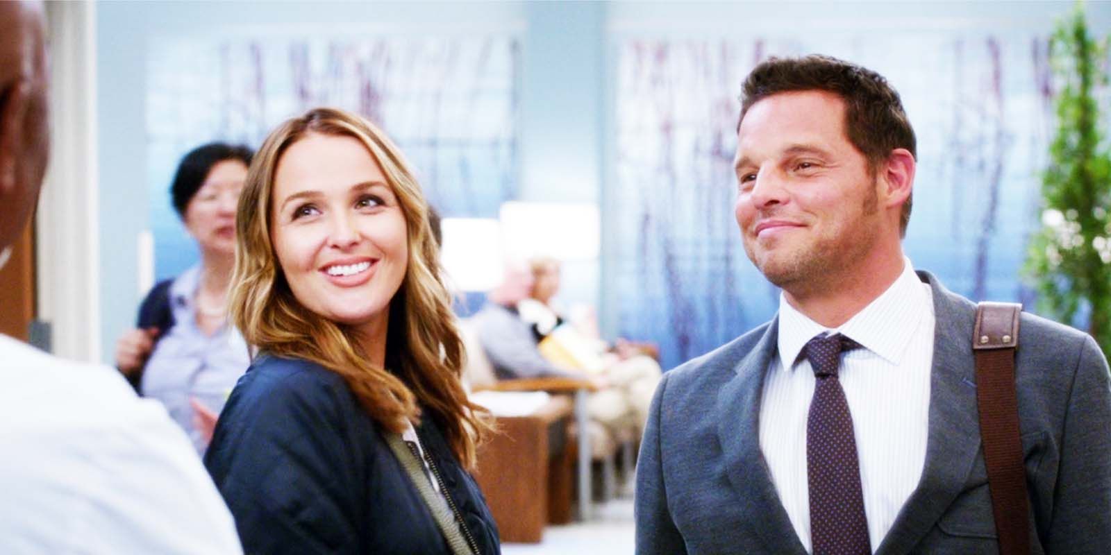 Camilla Luddington as Jo Wilson and Justin Chambers as Alex Karev in Grey's Anatomy season 15, episode 3