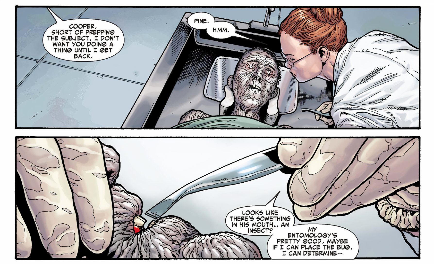 Carlie Finds Spider-Tracer in Victim's Mouth Marvel