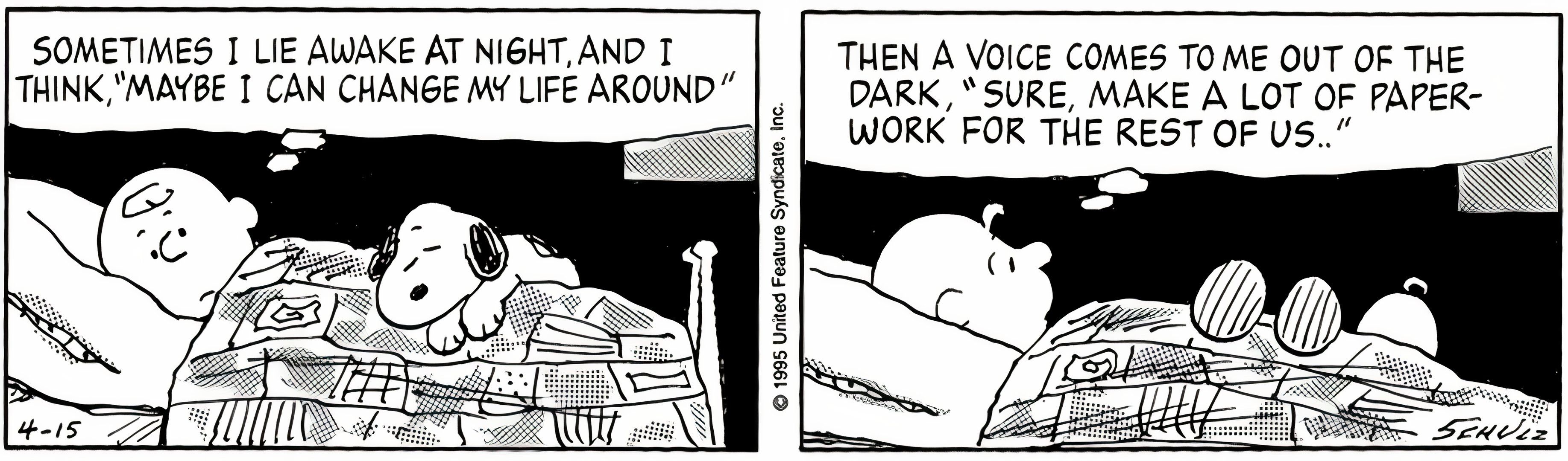 Charlie Brown che parla della sua voce interiore