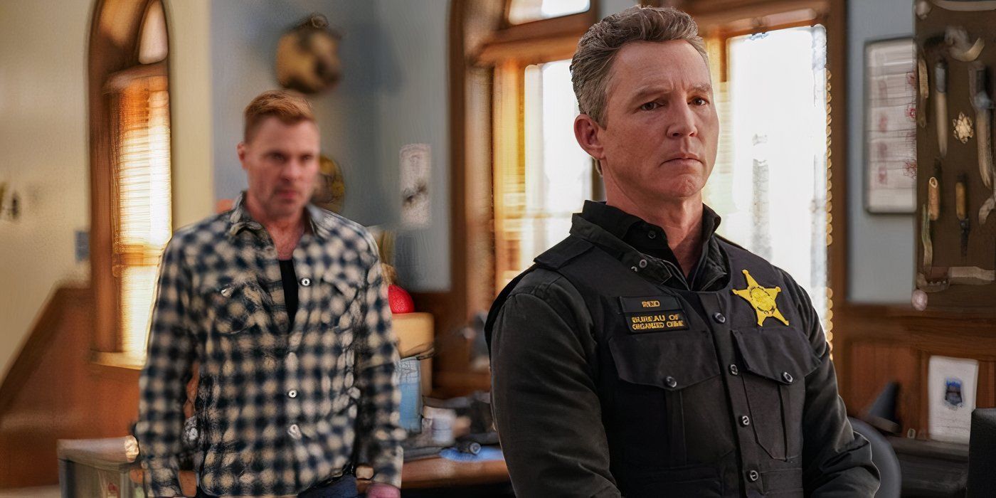 Patrick John Flueger as Adam Ruzek and Shawn Hatosy as Charlie Reid in Chicago PD